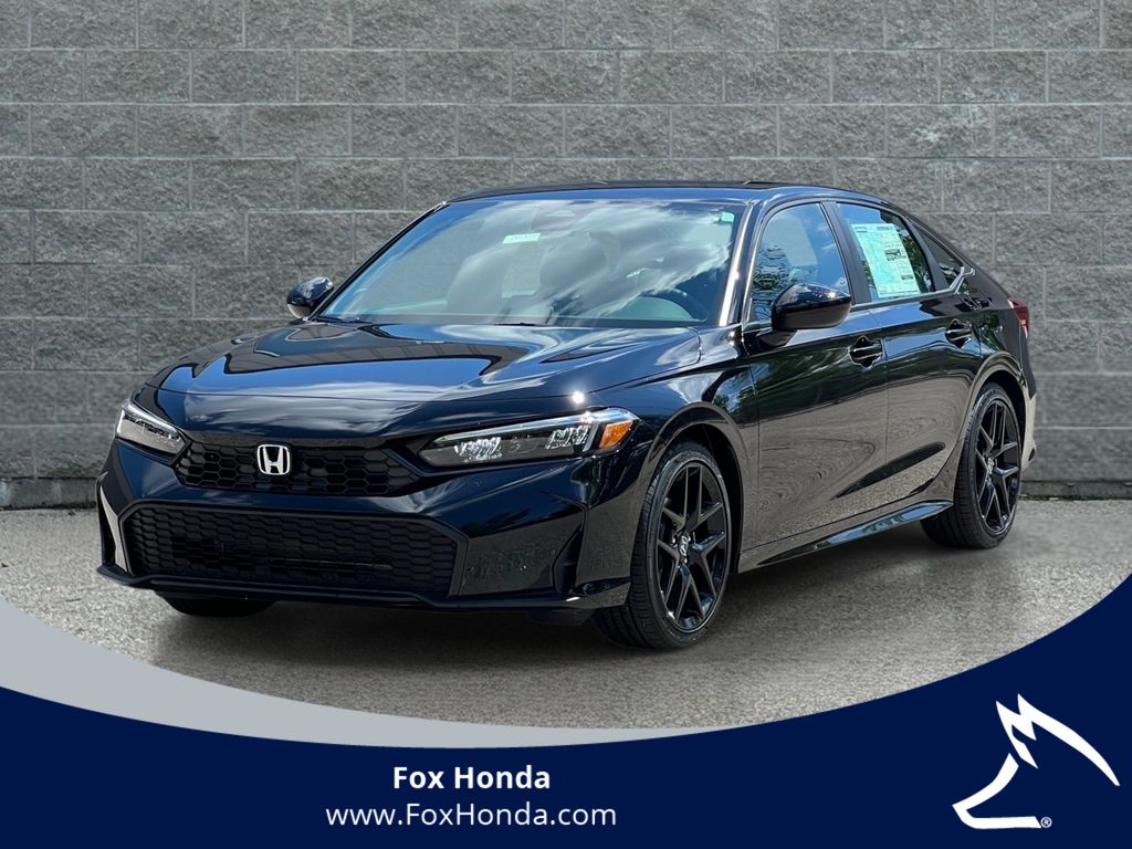 Crystal Black Pearl 2026 Honda Civic Sedan Front-Wheel Drive Continuously Variable Transmission