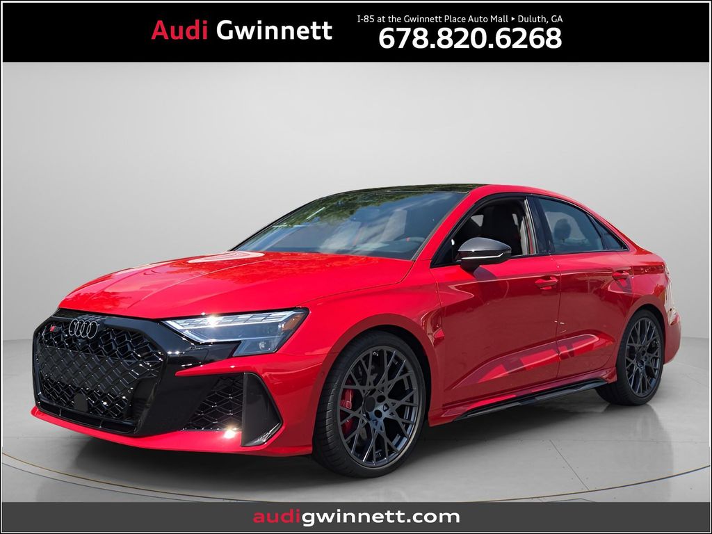 Progressive Red Metallic 2026 Audi RS 3 Sedan All-Wheel Drive 7-Speed Automatic