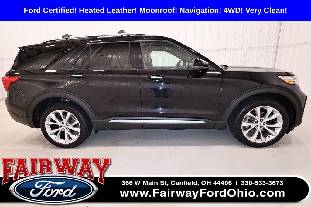 Agate Black Metallic 2021 Ford Explorer Platinum AWD SUV / Crossover All-Wheel Drive Automatic