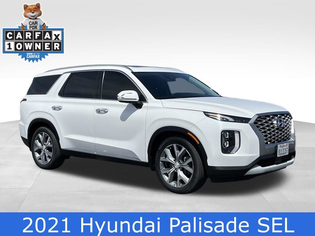 Hyper White 2021 Hyundai Palisade SEL AWD SUV / Crossover All-Wheel Drive 8-Speed Automatic