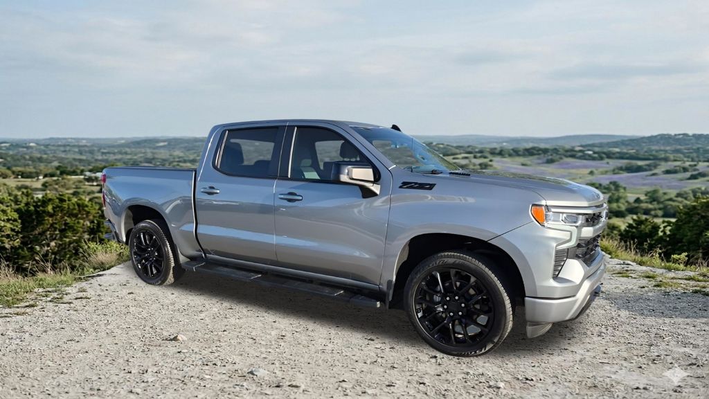 Sterling Gray Metallic 2023 Chevrolet Silverado 1500 RST Crew Cab 4WD Pickup Truck Four-Wheel Drive Automatic