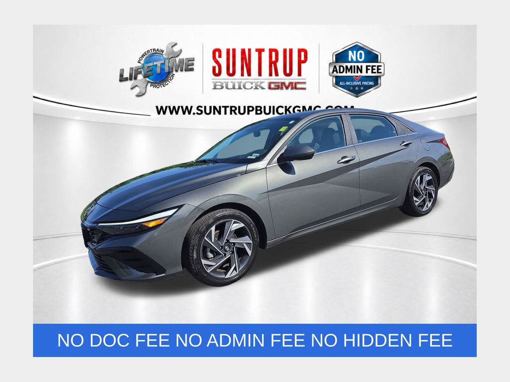 Amazon Gray 2025 Hyundai Elantra Sedan Front-Wheel Drive Continuously Variable Transmission