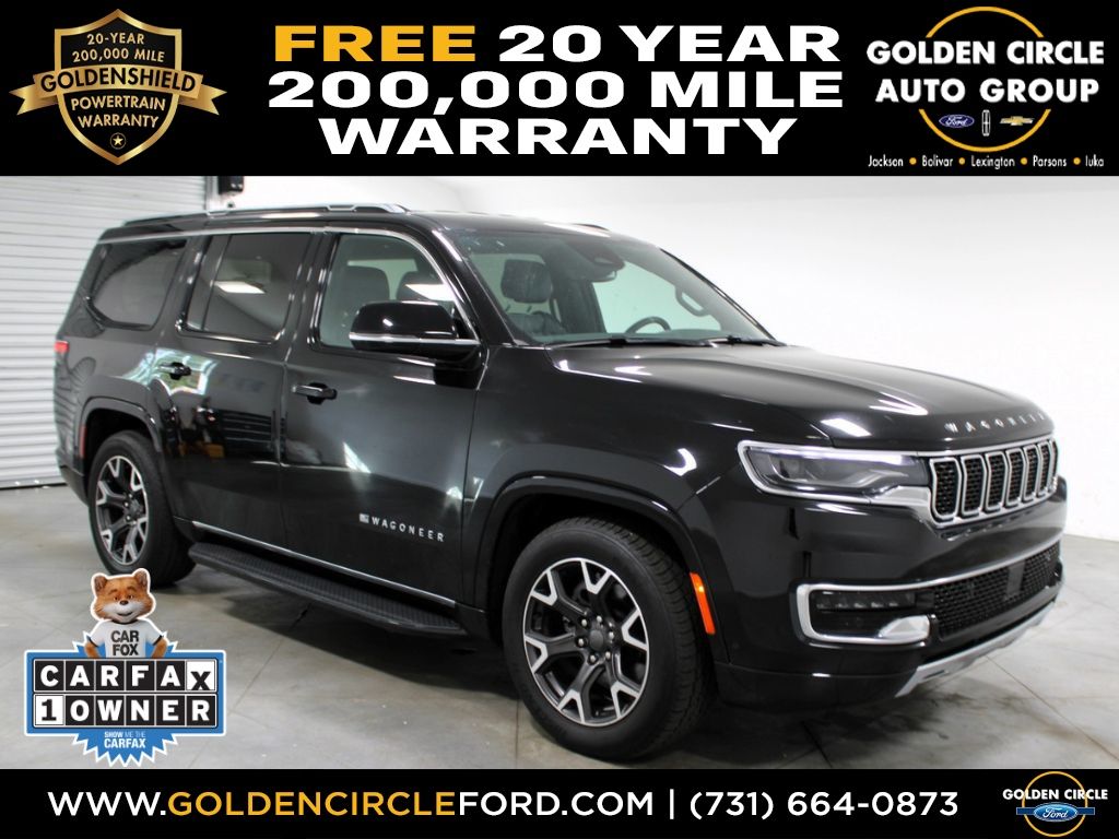 Diamond Black Crystal Pearlcoat 2024 Jeep Wagoneer Series III 4WD SUV / Crossover Four-Wheel Drive 8-Speed Automatic