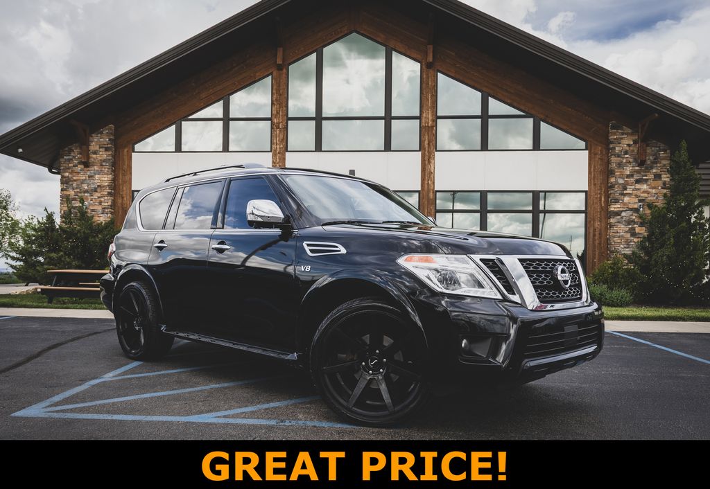 Super Black 2018 Nissan Armada Platinum 4WD SUV / Crossover Four-Wheel Drive 7-Speed Automatic