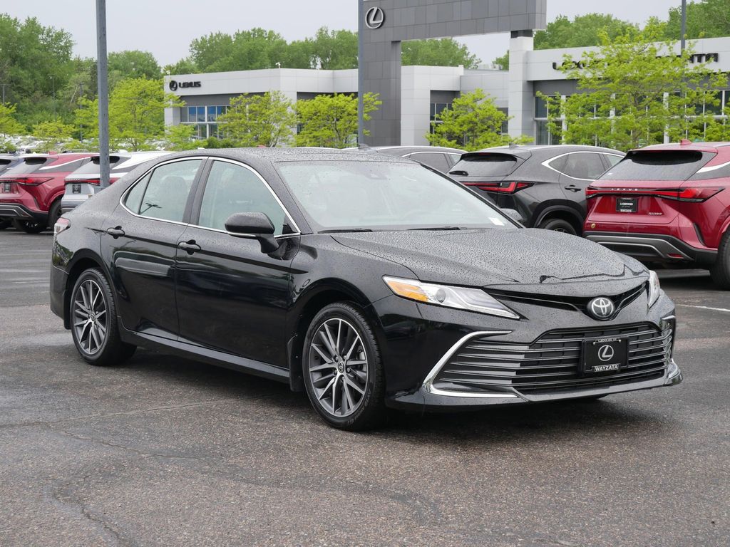 Midnight Black Metallic 2023 Toyota Camry XLE AWD Sedan All-Wheel Drive 8-Speed Automatic