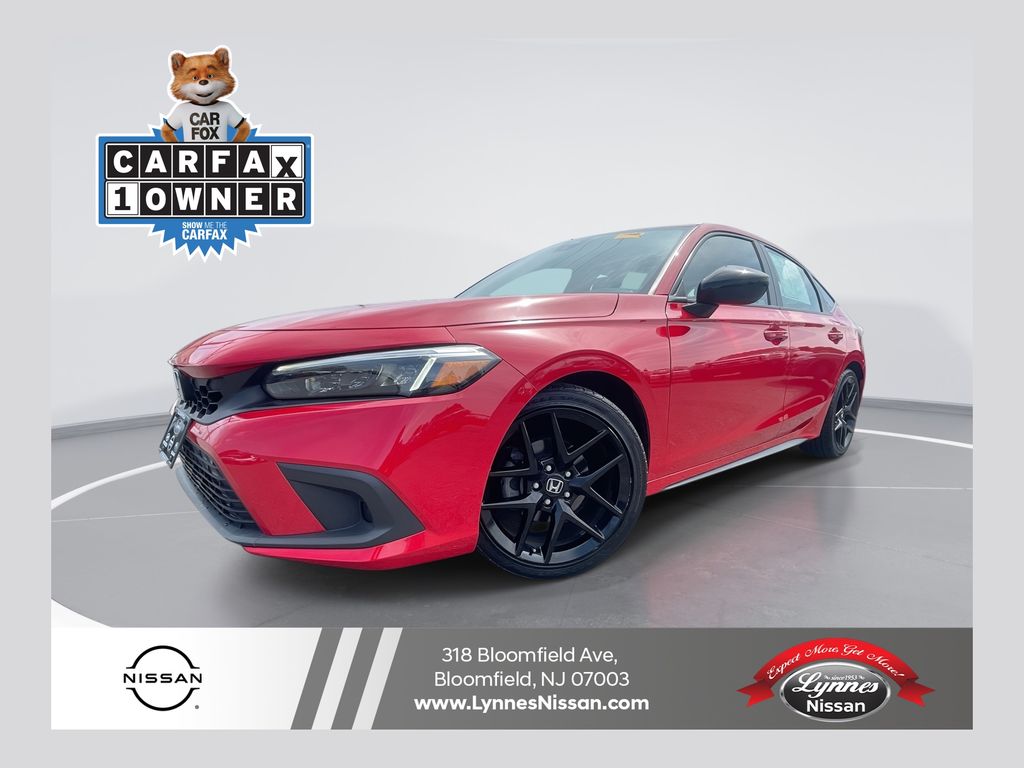 Red 2024 Honda Civic Hatchback Sport FWD Hatchback Front-Wheel Drive Continuously Variable Transmission