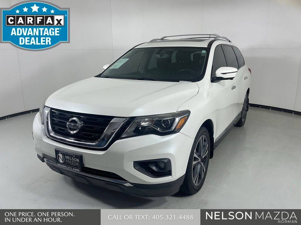 Pearl White 2017 Nissan Pathfinder Platinum SUV / Crossover Front-Wheel Drive Continuously Variable Transmission