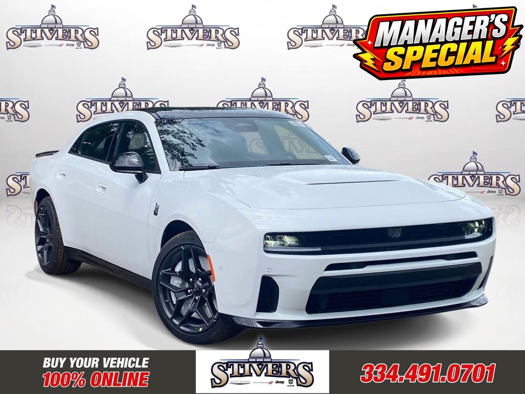 Bright White Clearcoat 2026 Dodge Charger Sedan All-Wheel Drive 8-Speed Automatic