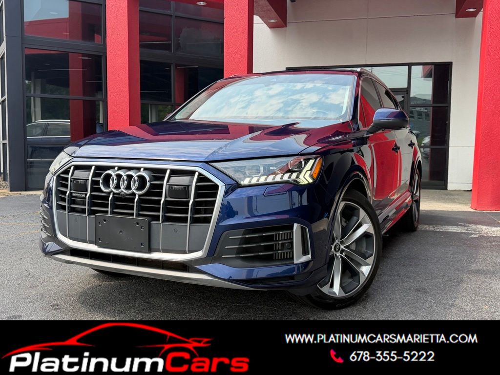 Galaxy Blue Metallic 2021 Audi Q7 SUV / Crossover All-Wheel Drive 8-Speed Automatic