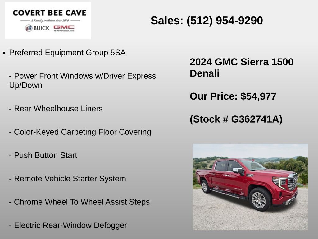 Used Car 2024 Gmc Sierra 1500  Denali For Sale Under $60,000 In Austin, Texas