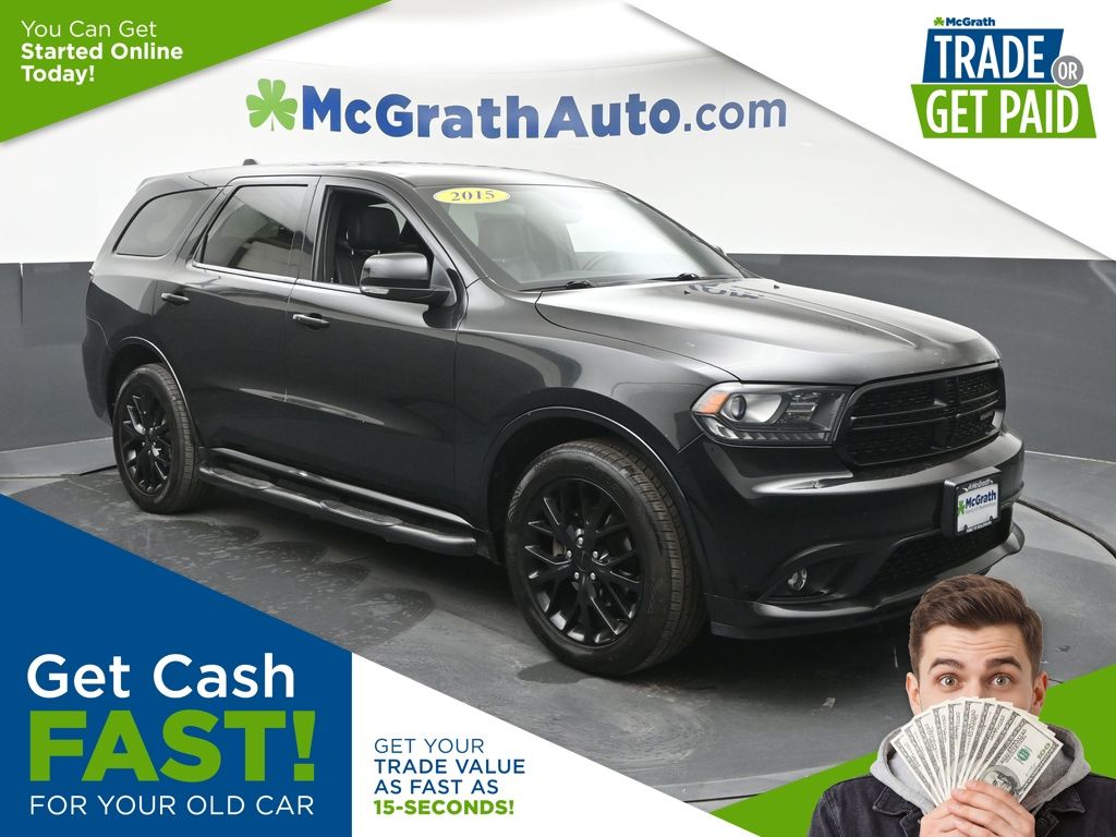 Brilliant Black Crystal Pearlcoat 2015 Dodge Durango SUV / Crossover All-Wheel Drive 8-Speed Automatic