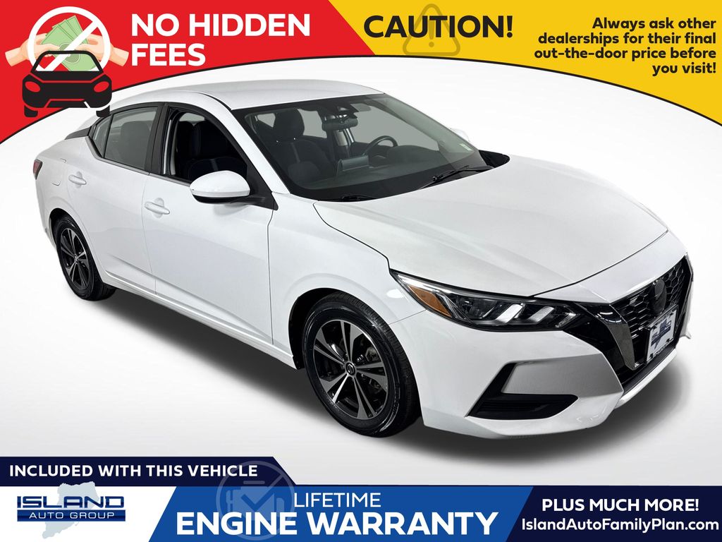 White (Fresh Powder) 2022 Nissan Sentra Sedan Front-Wheel Drive Continuously Variable Transmission