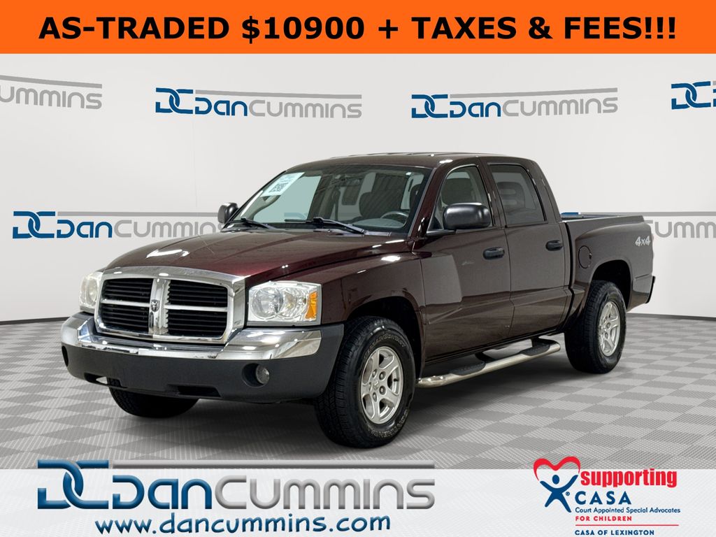 Deep Molten Red Pearl 2005 Dodge Dakota Pickup Truck Four-Wheel Drive 5-Speed Automatic