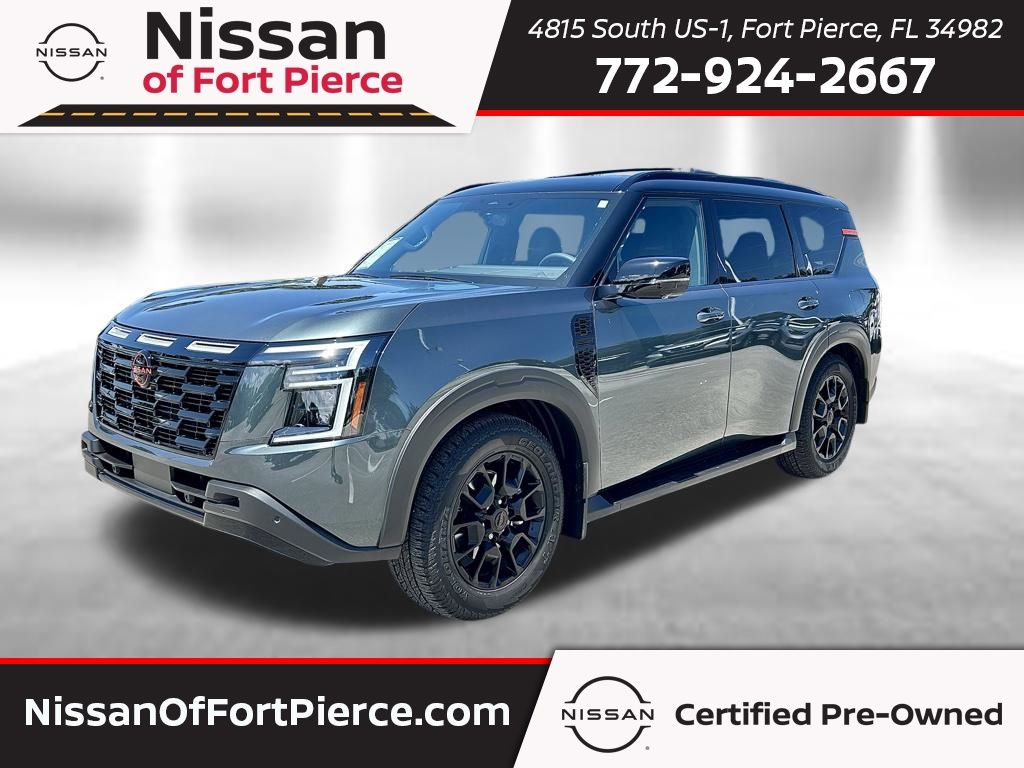 Alpine Metallic/Super Black 2025 Nissan Armada PRO-4X 4WD SUV / Crossover Four-Wheel Drive 9-Speed Automatic