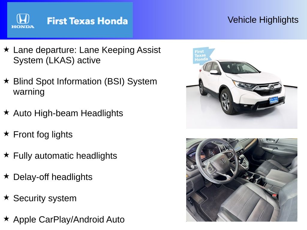 Used Car 2019 Honda Cr-v  Ex-l For Sale Under $20,000 In Austin, Texas