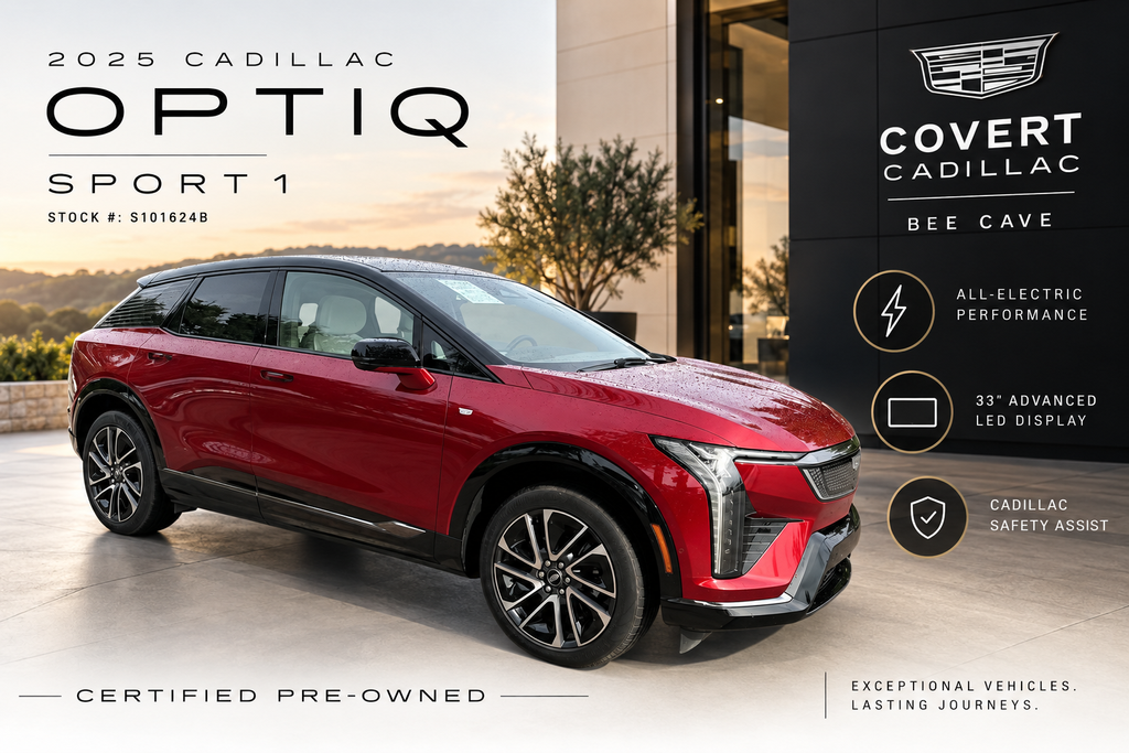 Radiant Red 2025 Cadillac OPTIQ SUV / Crossover All-Wheel Drive 1-Speed Automatic