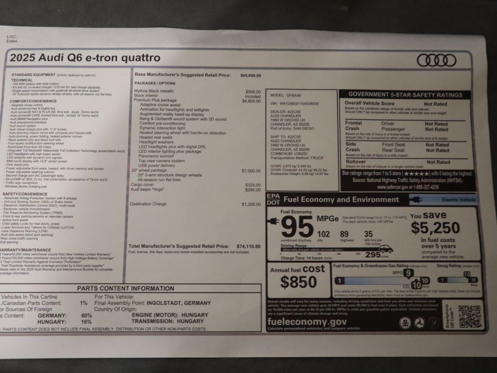 2025 Audi Q6 e-tron Premium 9