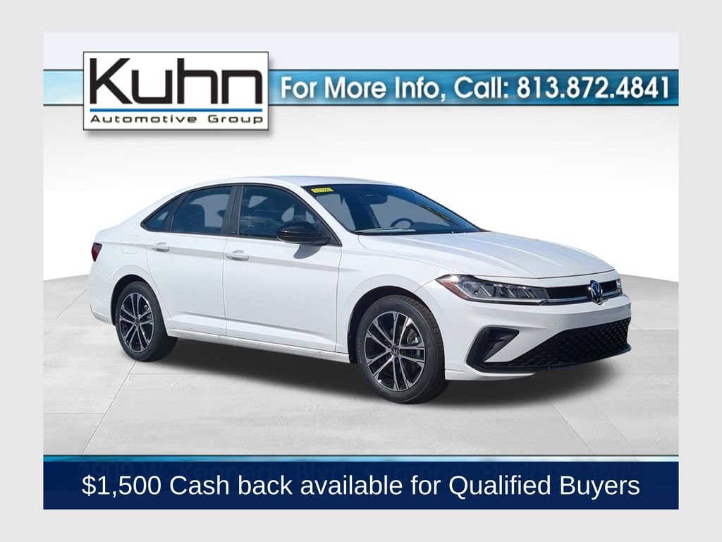 Pure White 2026 Volkswagen Jetta Sedan Front-Wheel Drive 8-Speed Automatic