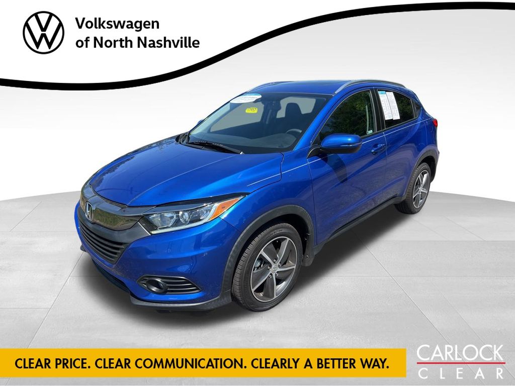 Aegean Blue Metallic 2022 Honda HR-V SUV / Crossover Front-Wheel Drive Continuously Variable Transmission
