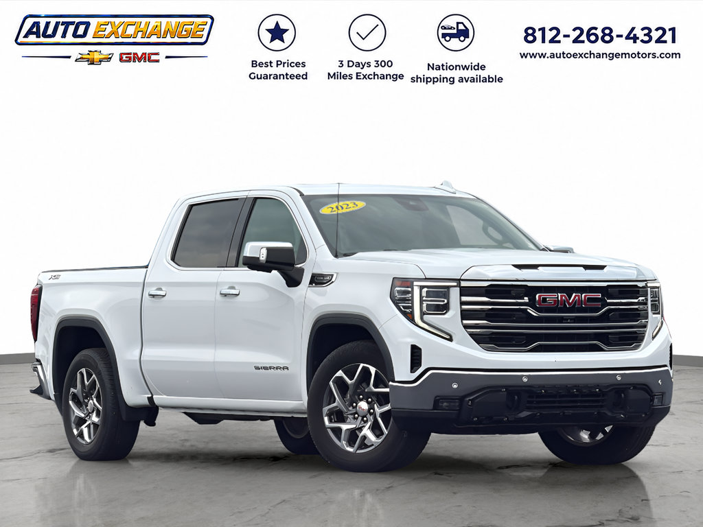 Summit White 2023 GMC Sierra 1500 Pickup Truck Four-Wheel Drive Automatic