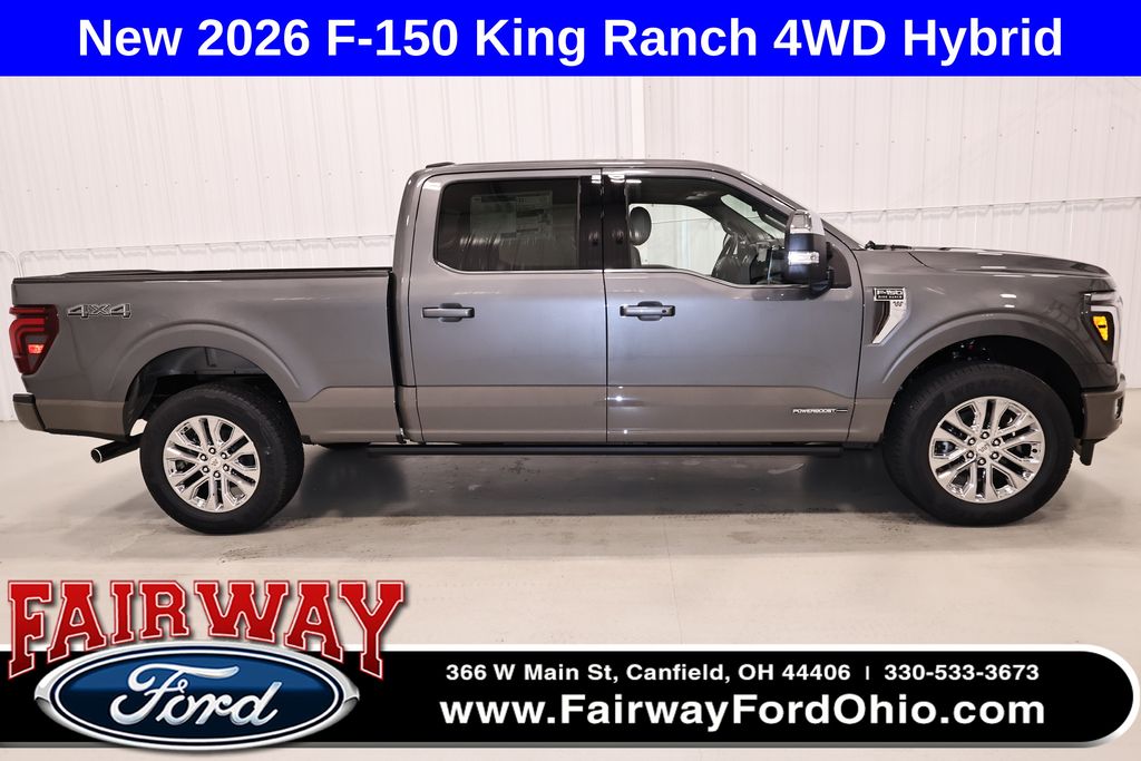 Carbonized Gray Metallic 2026 Ford F-150 King Ranch SuperCrew 4WD Pickup Truck Four-Wheel Drive Automatic