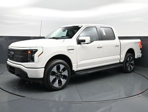 White Metallic 2023 Ford F-150 Lightning Pickup Truck All-Wheel Drive Automatic
