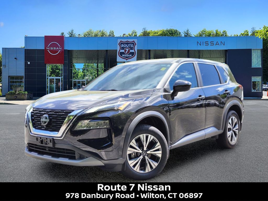 Super Black 2023 Nissan Rogue SV AWD SUV / Crossover All-Wheel Drive Continuously Variable Transmission