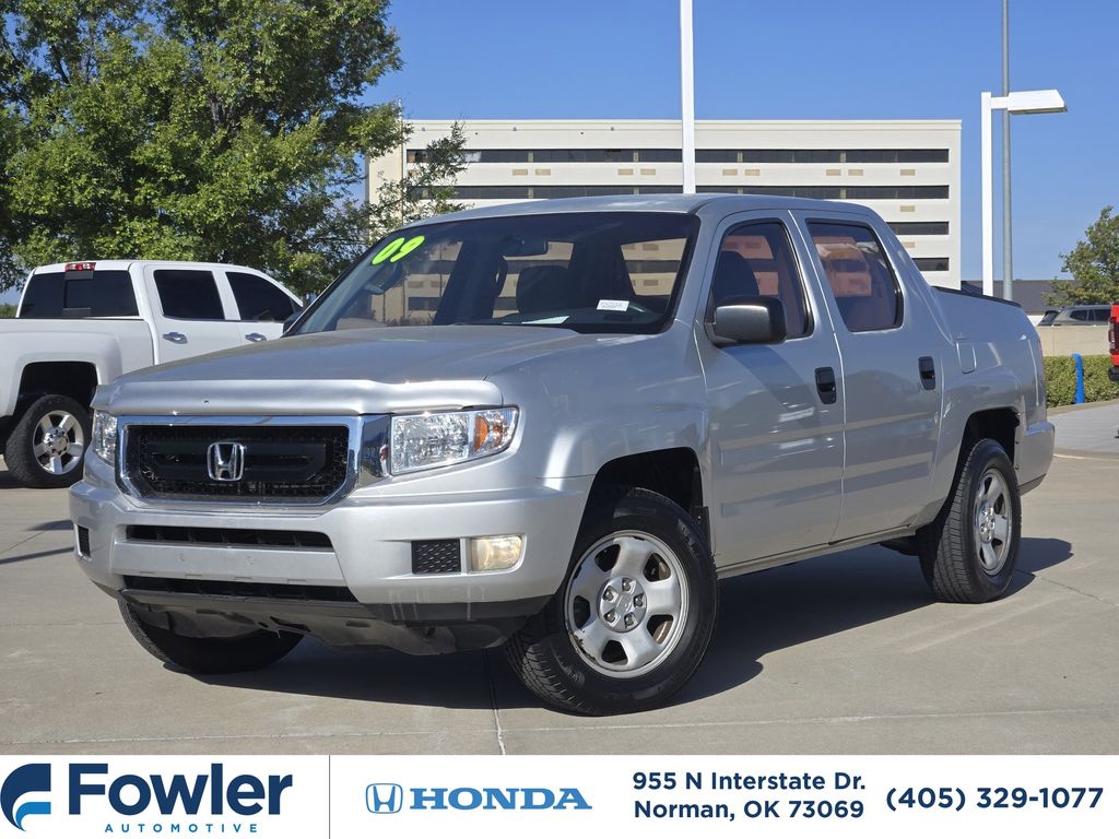 Billet Silver Metallic 2009 Honda Ridgeline Pickup Truck Four-Wheel Drive 5-Speed Automatic