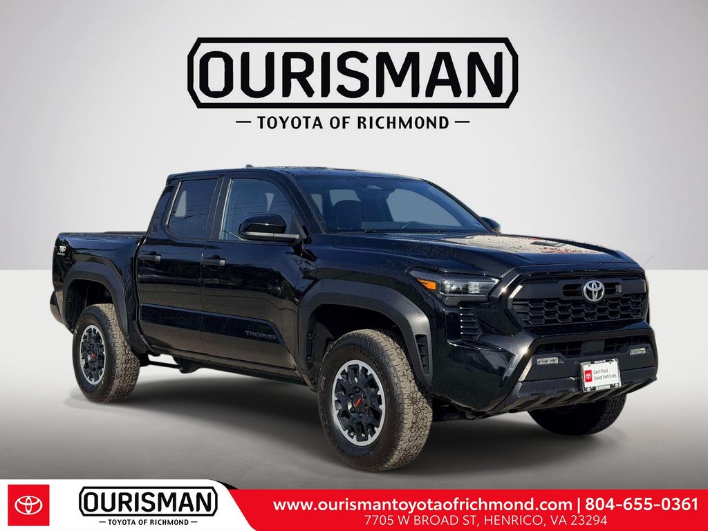 Black 2024 Toyota Tacoma TRD Off-Road Double Cab 4WD Pickup Truck Four-Wheel Drive 8-Speed Automatic