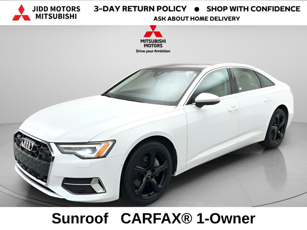 White 2024 Audi A6 quattro Premium Plus 45 TFSI Sedan All-Wheel Drive 7-Speed Automatic
