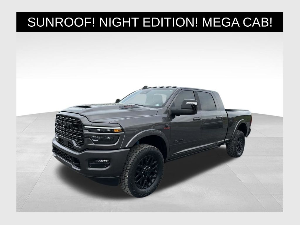 Gray (Granite Crystal Metallic Clearcoat) 2025 RAM 2500 Limited Mega Cab 4WD Pickup Truck Four-Wheel Drive 8-Speed Automatic