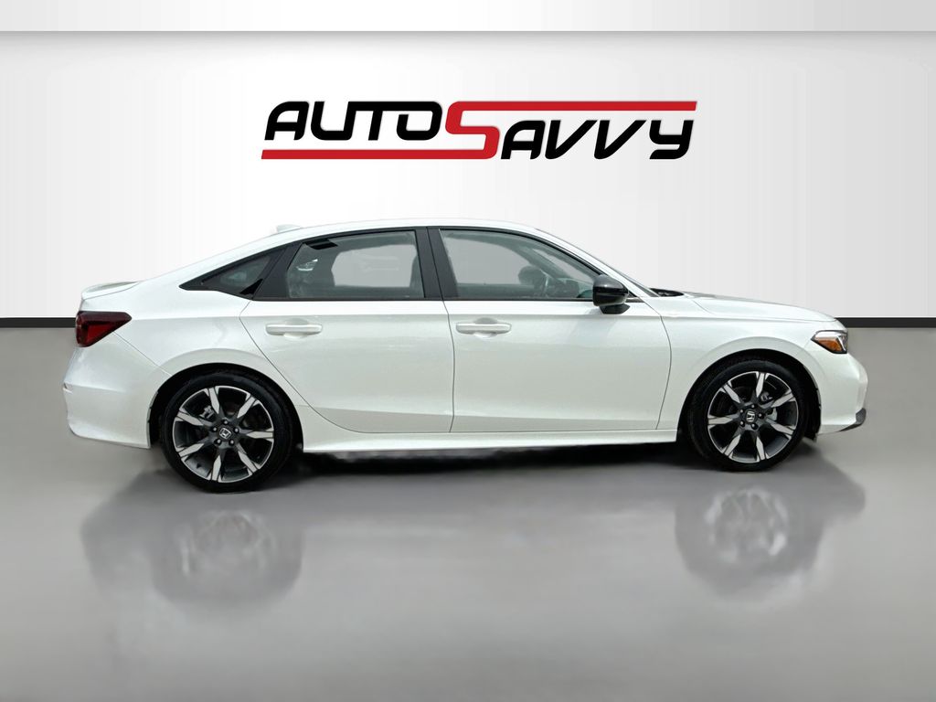 2025 Honda Civic Hybrid Sport Touring White at AutoSavvy Houston Southwest