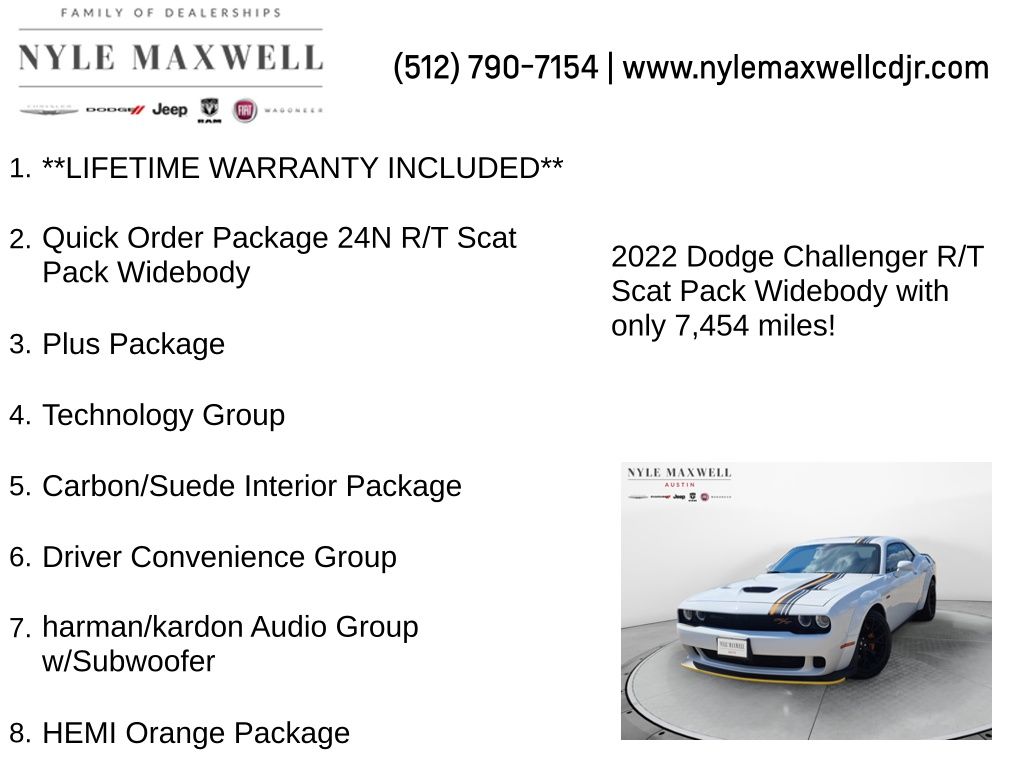 Used Car 2022 Dodge Challenger  R/t Scat Pack Widebody For Sale In Austin, Texas
