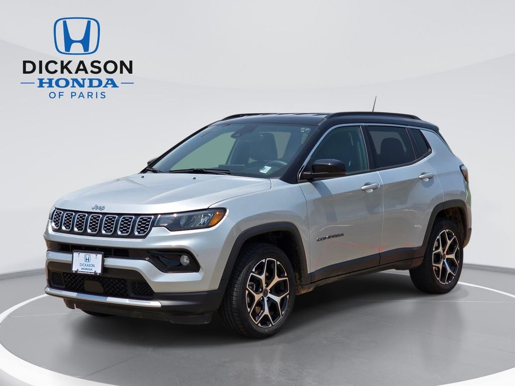 Silver 2025 Jeep Compass SUV / Crossover Four-Wheel Drive 8-Speed Automatic