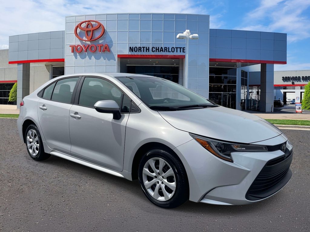 Classic Silver Metallic 2024 Toyota Corolla LE FWD Sedan Front-Wheel Drive Continuously Variable Transmission