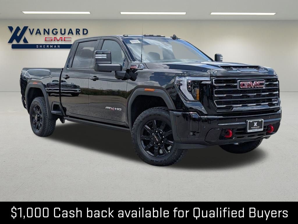 Onyx Black 2026 GMC Sierra 2500HD AT4 Crew Cab 4WD Pickup Truck Four-Wheel Drive Automatic