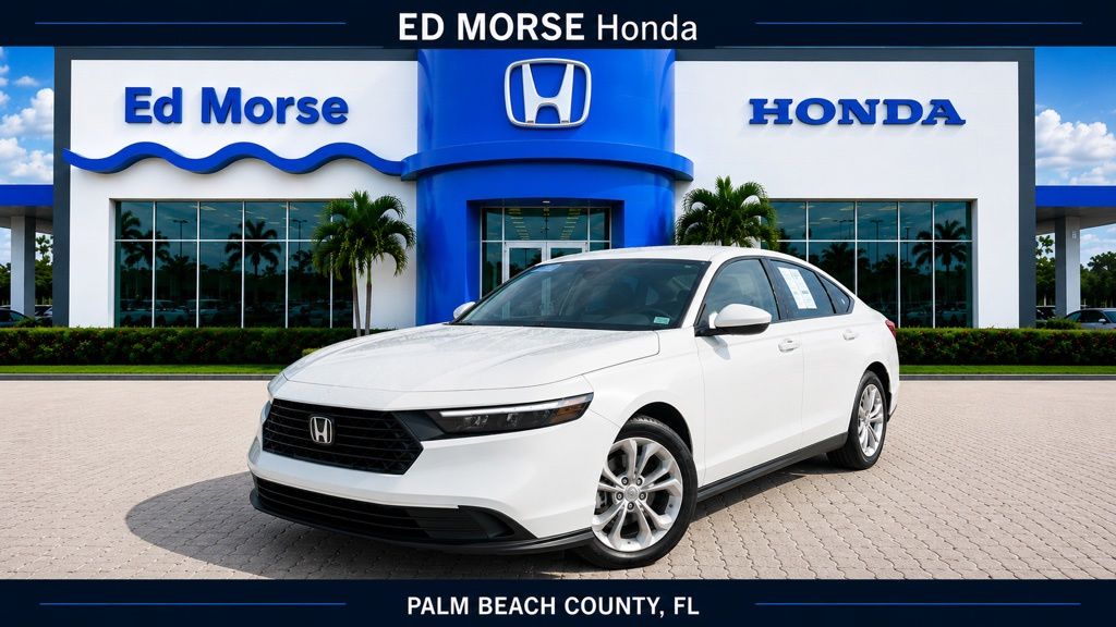 White 2025 Honda Accord Sedan Front-Wheel Drive Continuously Variable Transmission