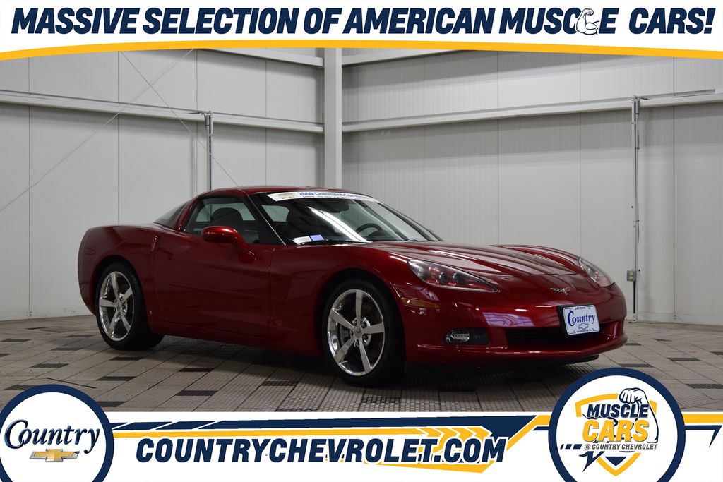 Crystal Red 2009 Chevrolet Corvette 3LT Coupe RWD Coupe Rear-Wheel Drive 6-Speed Automatic