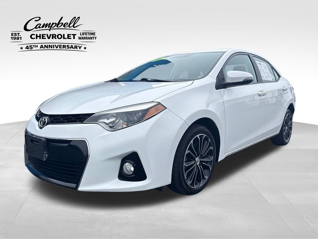 Super White 2014 Toyota Corolla S Plus Sedan Front-Wheel Drive Continuously Variable Transmission