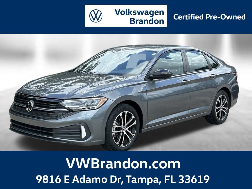 Platinum Gray Metallic 2024 Volkswagen Jetta Sedan Front-Wheel Drive 8-Speed Automatic