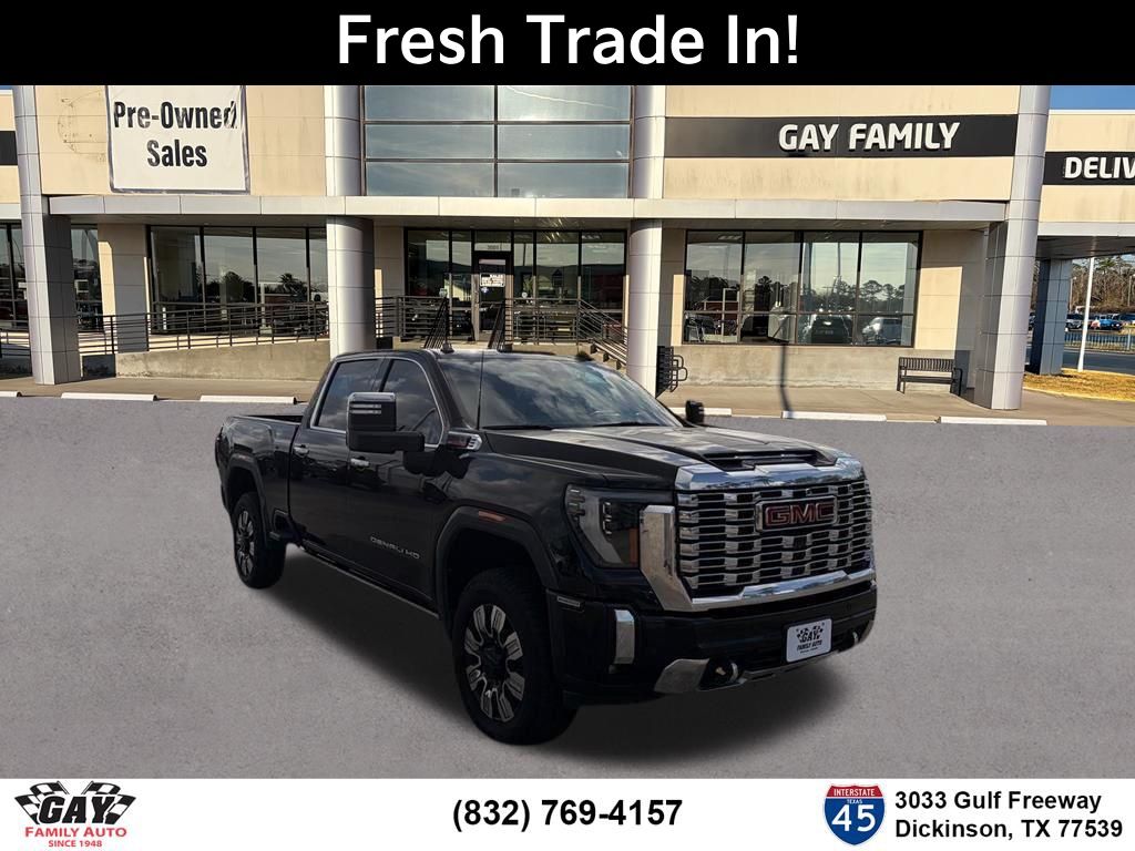 Onyx Black 2024 GMC Sierra 2500HD Denali Crew Cab 4WD Pickup Truck Four-Wheel Drive Automatic