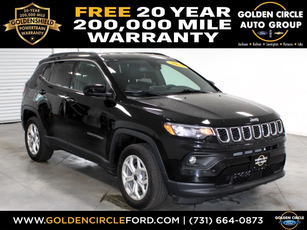 Diamond Black Crystal Pearlcoat 2025 Jeep Compass SUV / Crossover Four-Wheel Drive 8-Speed Automatic
