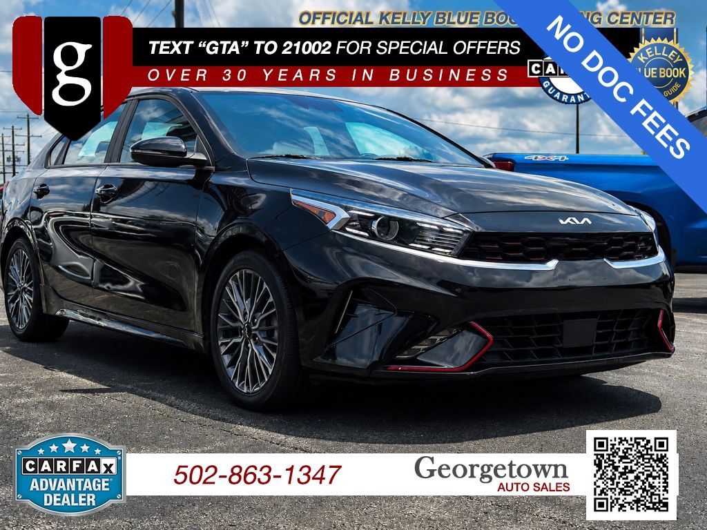 Aurora Black Pearl 2022 Kia Forte Sedan Front-Wheel Drive Continuously Variable Transmission