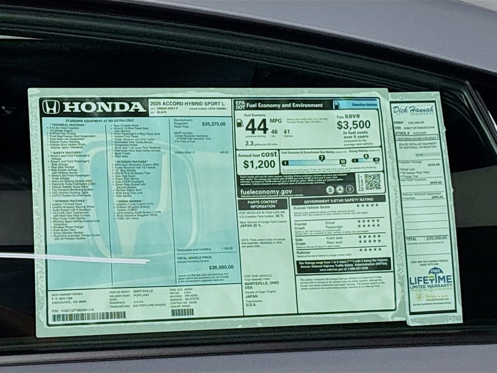 2025 Honda Accord Hybrid Sport-L