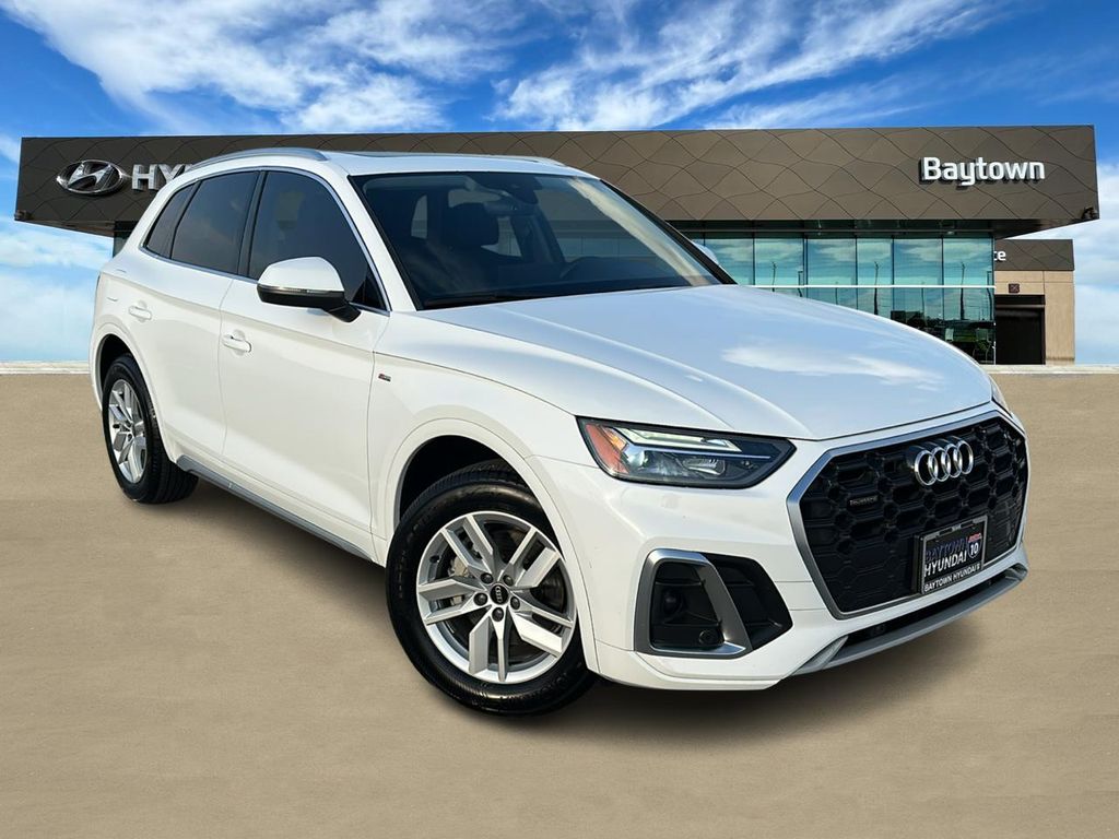 2022 Audi Q5 45 S line Premium White at North Houston Mitsubishi