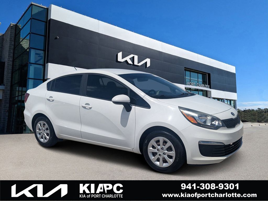 Clear White 2016 Kia Rio LX Sedan Front-Wheel Drive 6-Speed Automatic