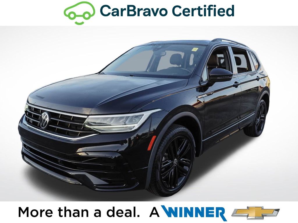 Deep Black Pearl 2022 Volkswagen Tiguan SUV / Crossover All-Wheel Drive 8-Speed Automatic