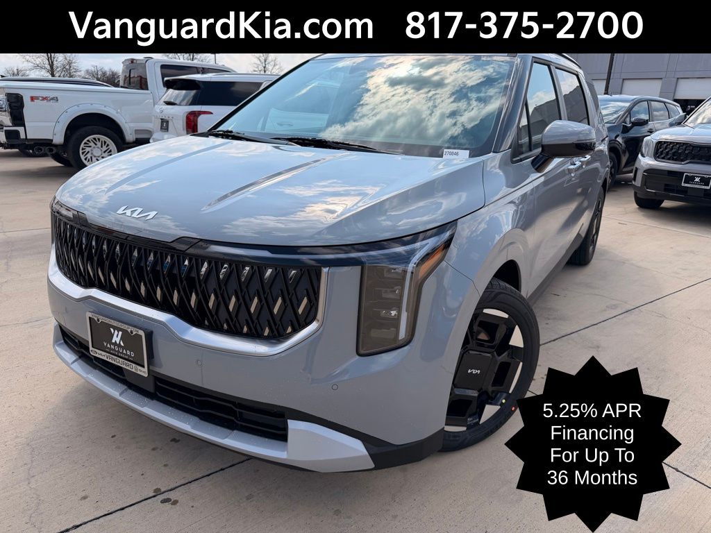 Ceramic Silver 2026 Kia Carnival EX FWD Minivan Front-Wheel Drive 8-Speed Automatic