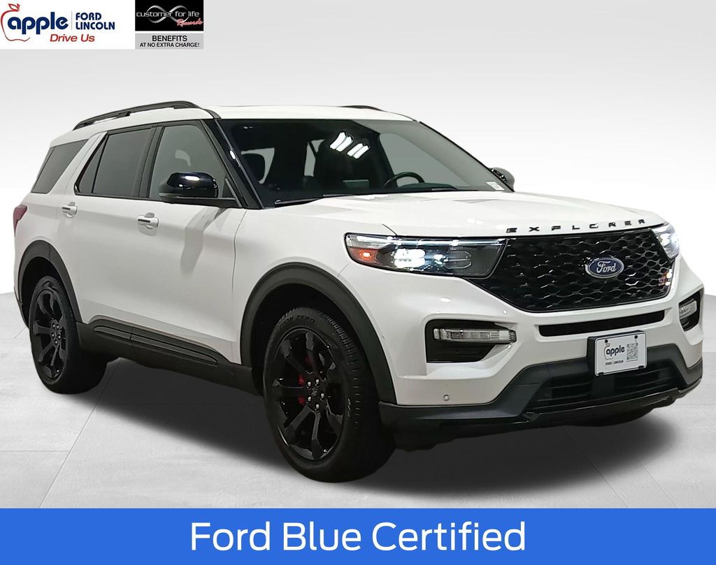 White Metallic 2023 Ford Explorer SUV / Crossover All-Wheel Drive Automatic