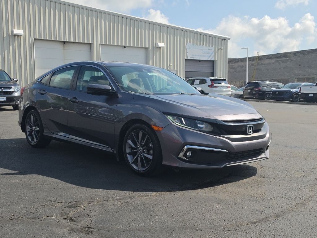 Polished Metal Metallic 2020 Honda Civic Sedan Front-Wheel Drive Continuously Variable Transmission